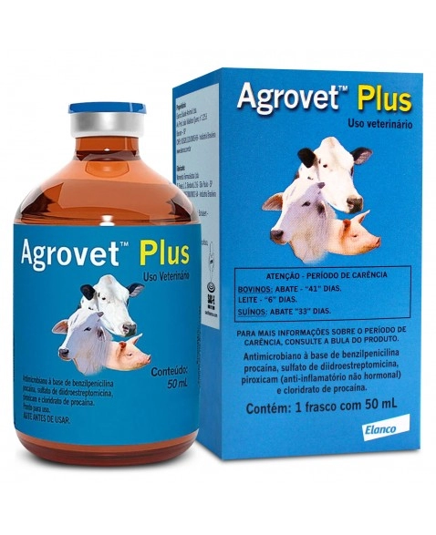 Agrovet Plus Injetável com 50ml Elanco | VETSHOP