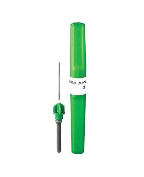 Agulha Multipla Vácuo para Coleta de Sangue 25x0,8mm 21G Verde com 100 unidades Labor Import