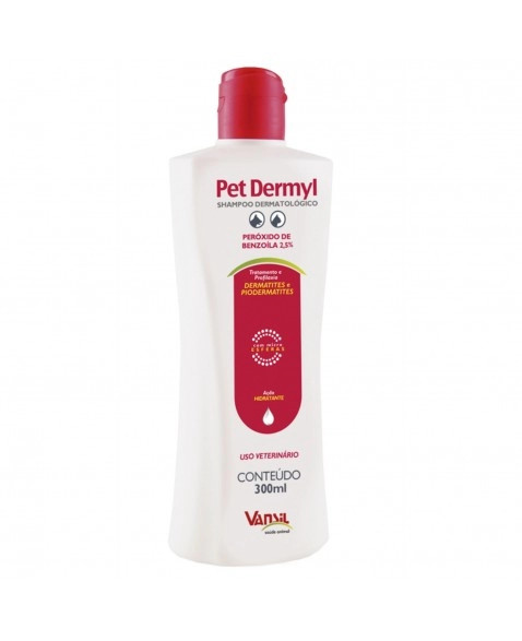 Pet Dermyl Shampoo Dermatológico Para Cães e Gatos 300ml Vansil