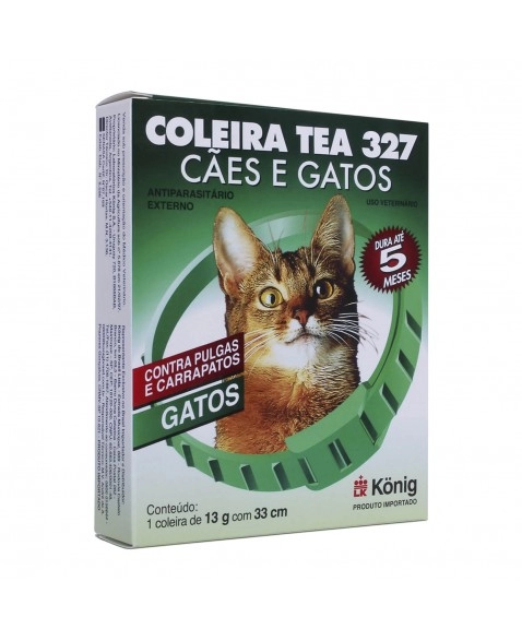 Coleira Antipulgas para Gatos Tea 327 13g 33cm Konig