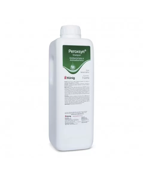 Shampoo Antibacteriano Peroxsyn 1 Litro para Cães e Gatos Konig