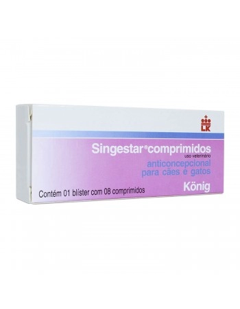 Singestar Anticoncepcional para Cães e Gatos 280mg 8 Comprimidos Konig