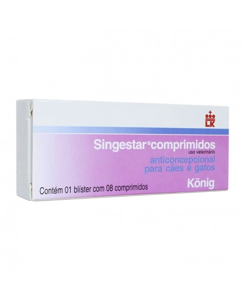 Singestar Anticoncepcional para Cães e Gatos 280mg 8 Comprimidos Konig