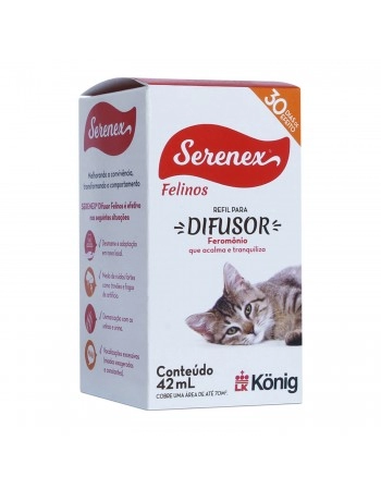 Serenex® Refil Felino 42mL Difusor Comportamental para Gatos Konig