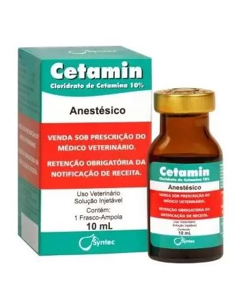 Cetamin 10% Anestésico Injetável 10ml - Syntec