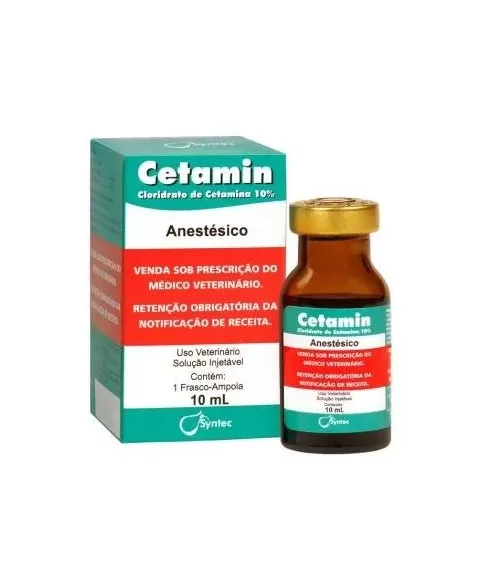 Cetamin 10% Anestésico Injetável 10mL - Syntec