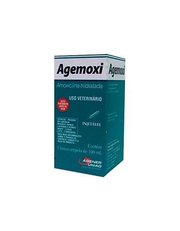 Agemoxi Injetável Amoxicilina Triidratada 15g 100mL Agener União