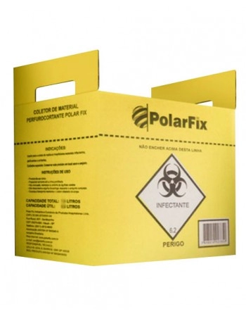 Caixa Coletora de Material Perfurocortante 13 Litros - Polar Fix