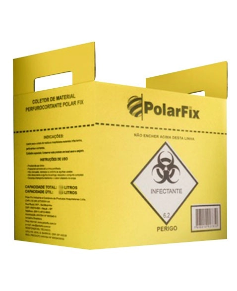 Caixa Coletora de Material Perfurocortante 13 Litros - Polar Fix