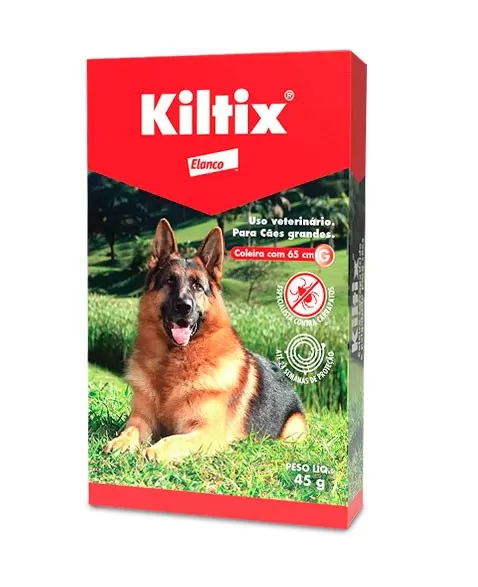 Coleira Kiltix Contra Carrapatos e Pulgas Para Cães Tamanho G 65cm Elanco