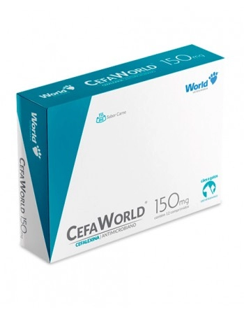 Validade 25/10/2024 - Cefaworld (Cefalexina) 150mg 12 Comprimidos World